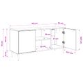 vidaXL TV skrinka BORNE 102 x 33 x 51 cm Čierny dub Kompozitné drevo