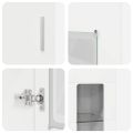 vidaXL Highboard FLORIN 60 x 35 x 182 cm Vysoký lesk bielej