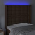 VidaXL Čelo postele hnedé 93x16x118/128 cm umelá koža