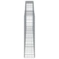 vidaXL Oblúkové gabionové koše 8 ks 400x30x120/140 cm pozink. železo