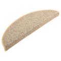 vidaXL Kobercové nášľapy na schody 15 ks bledohnedé 56x17x3 cm