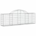 vidaXL Oblúkový gabionový kôš 11 ks 200x30x60/80 cm pozinkované železo