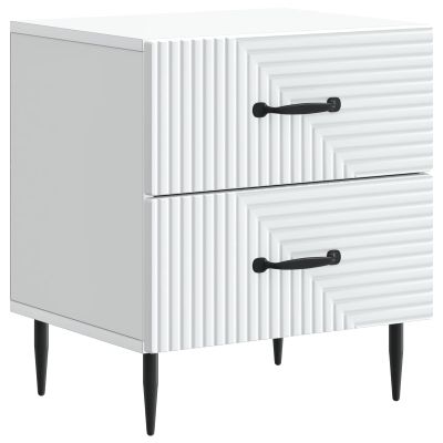 vidaXL Nočný stolík Biela 43 x 34,5 x 47,5 cm Kompozitné drevo