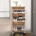 vidaXL Skrinka na topánky HAMAR, medovo hnedá 59,5x35x117 cm, borovica