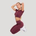 Dámsky top Crop Flow Wine - GymBeam, veľkosť M