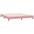vidaXL Posteľný rám boxsping bez matracom ružový 180x210 cm zamat
