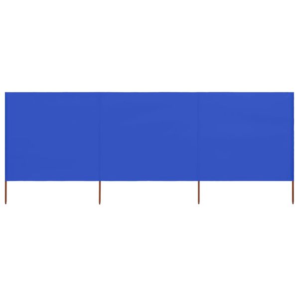 vidaXL 3-panelová zábrana proti vetru látková 400x80 cm azúrovo-modrá