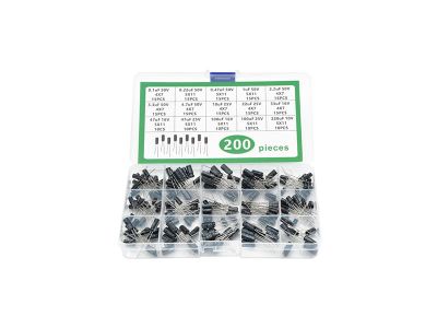 Sada elektrolytických kondenzátorov 200 ks (0,1µF - 220µF)