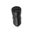 Maxlife MXCC-04 PD QC autonabíjačka 1x USB-C 1x USB 20W čierna + USB-C - USB-C kábel 60W