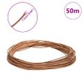 vidaXL Kožená šnúrka 1 Hnedá Ø1,5 mm x 50 m Koža