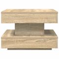 VidaXL Konferenčný stolík otočný o 360 stupňov dub sonoma 50x50x34,5cm