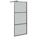 vidaXL Sprchová zástena 80x195 cm tmavé ESG sklo čierna