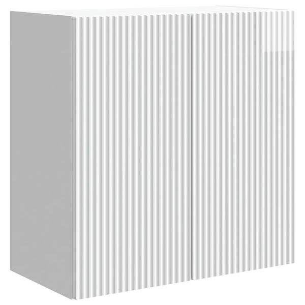 vidaXL Nástenná skrinka Biela s vysokým leskom 59 x 31 x 60 cm