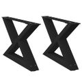 vidaXL Nohy konferenčného stolíka 2 ks čierne 60 x (30-31,3) cm oceľové
