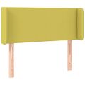 vidaXL Čelo postele s LED zelené 93x16x78/88 cm látka