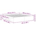 vidaXL Posteľný rám bez matraca staré drevo 200x200cm kompozitné drevo