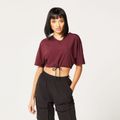 Dámske tričko Code Crop V Neck Red - SQUATWOLF, veľkosť L