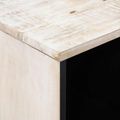 vidaXL Servírovacia skriňa Biela 80 x 33,5 x 75 cm Masívne mango drevo