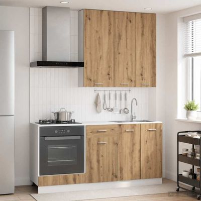 vidaXL Kuchynská jednotka LYON 5 ks Dub artisan Kompozitné drevo