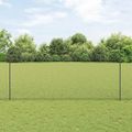 vidaXL Hexagonálny plot s stĺpom 50 x 1,4 m PVC potiahnutá oceľ Sivá