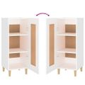 vidaXL Komoda biela 34,5x34x90 cm spracované drevo