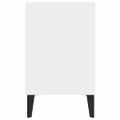 vidaXL TV stolík kovové nohy biely 103,5x30x50 cm