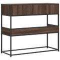 vidaXL Konzolový stolík hnedý dub 90x35x80 cm kompozitné drevo