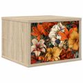 vidaXL Nástenná nočná skrinka GENNEP Dub sonoma 36 x 33 x 25 cm