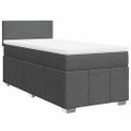 vidaXL Posteľný rám boxsping s matracom tmavosivý 80x200 cm látka