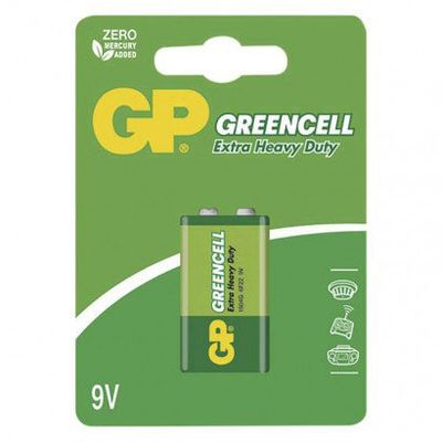 Batérie 6F22 (9V) Zn-Cl GP Greencell 1ks / blister