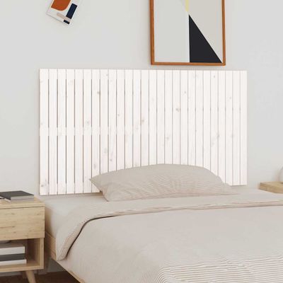 vidaXL Nástenné čelo postele biele 166x3x90 cm masívna borovica