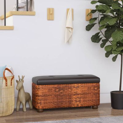 vidaXL Úložné lavice 2 ks s hnedým vankúšom 69 cm Cattail