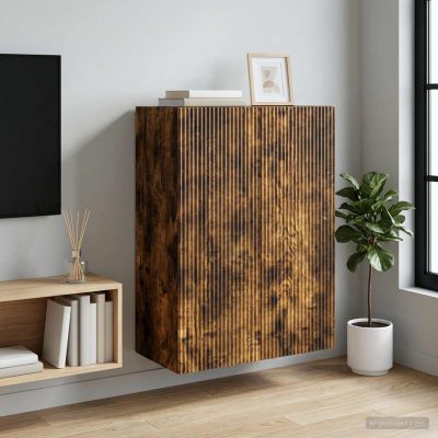 vidaXL Nástenná skrinka 66 x 34,5 x 90 cm Kompozitné drevo Dymový dub