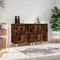 vidaXL Komody 2 ks dymový dub 60x35x70 cm kompozitné drevo