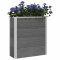 vidaXL Vyvýšený záhradný záhon Sivá 75 x 30 x 82 cm WPC a hliník