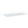 vidaXL Prídavné police 4ks, lesklé biele 100x50x1,5cm kompozitné drevo