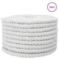 vidaXL Bavlnený povraz 24 mm 25 m Biela 100% bavlna