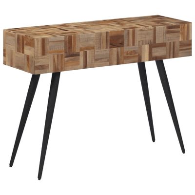 vidaXL Konzolový stolík 110x34x80 cm recyklovaný tíkový masív