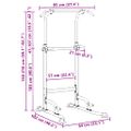 vidaXL Hrazda s dipom Čierna 102 x 95 x 210 cm