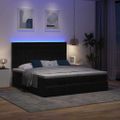 vidaXL Osmanský rám postele s matracmi čierna 180x200 cm zamat