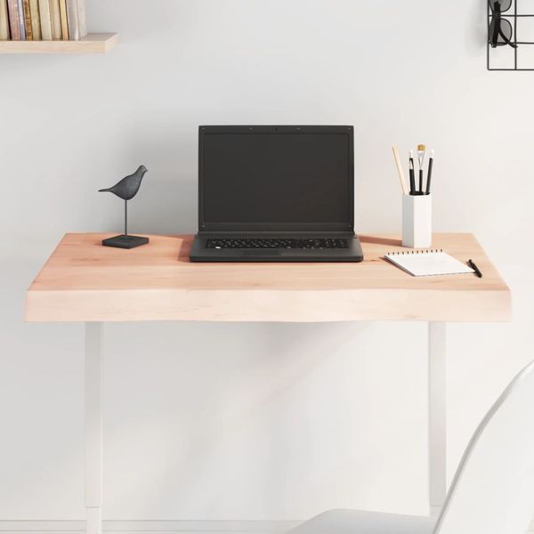 vidaXL Stolová doska 80x50x(2-6) cm neošetrený masív živé hrany
