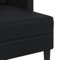 vidaXL 2-miestna pohovka s ležadlom v tvare L, čierna 125 cm, umelá koža