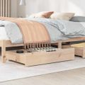 vidaXL Zásuvky pod posteľ s kolieskami 2 ks 80x55x17 cm borovica