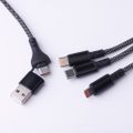 Maxlife ALLin1 kábel USB + USB-C - Lightning + 2x USB-C 1,0 m 66W čierny