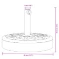 vidaXL Podstavec pod slnečník pre Ø38/48 mm tyče 25 kg kruh