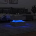 vidaXL Konferenčný stolík s LED svetlami sivý sonoma 50x50x40 cm