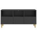 vidaXL TV skrinka 102 x 34,5 x 50 cm Čierna Kompozitné drevo