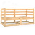 vidaXL Záhradná 2-miestna pohovka masívna borovica