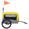 vidaXL Vozík pre domáce zvieratá na bicykel/beh 2-v-1, žlto sivý