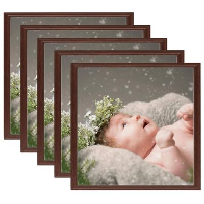 vidaXL Fotorámiky na stôl, koláž 5 ks, tmavočervené 20x20 cm